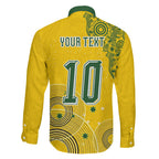 Custom Australia National Football Family Matching Mermaid Dress and Hawaiian Shirt Socceroos-Aboriginal Dot Art Heritage Graphic