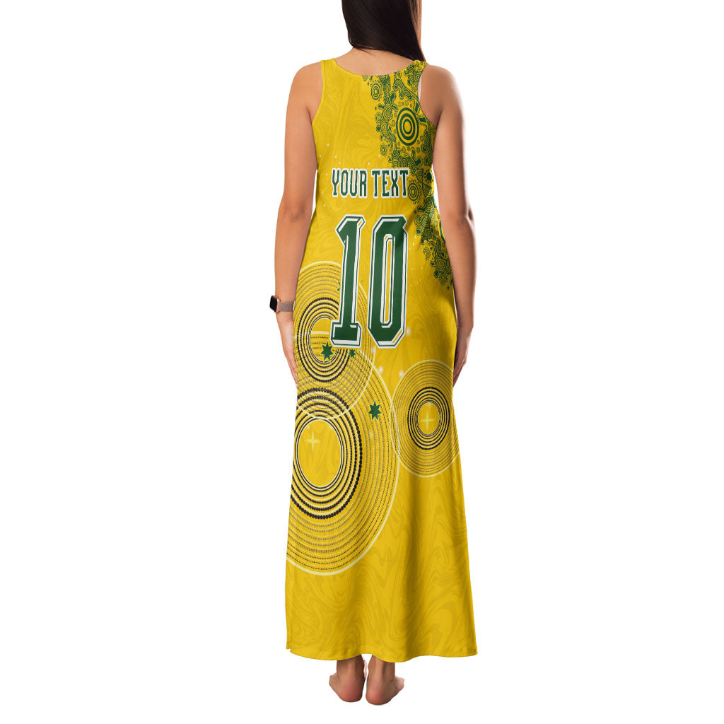 Custom Australia National Football Family Matching Tank Maxi Dress and Hawaiian Shirt Socceroos-Aboriginal Dot Art Heritage Graphic