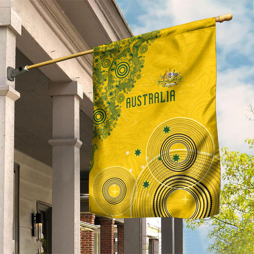 Australia National Football Garden Flag Socceroos-Aboriginal Dot Art Heritage Graphic