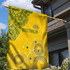 Australia National Football Garden Flag Socceroos-Aboriginal Dot Art Heritage Graphic