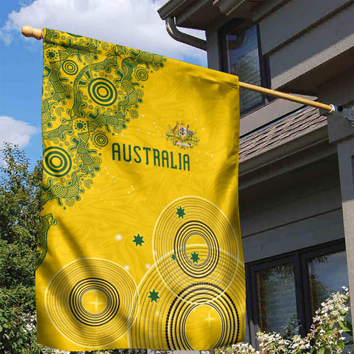 Australia National Football Garden Flag Socceroos-Aboriginal Dot Art Heritage Graphic