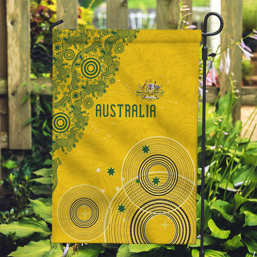 Australia National Football Garden Flag Socceroos-Aboriginal Dot Art Heritage Graphic