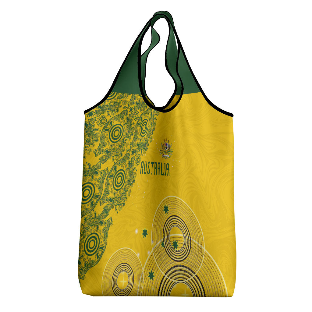 Australia National Football Grocery Bag Socceroos-Aboriginal Dot Art Heritage Graphic