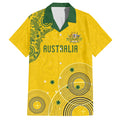 Custom Australia National Football Hawaiian Shirt Socceroos-Aboriginal Dot Art Heritage Graphic