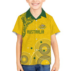 Custom Australia National Football Hawaiian Shirt Socceroos-Aboriginal Dot Art Heritage Graphic