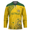 Custom Australia National Football Hockey Jersey Socceroos-Aboriginal Dot Art Heritage Graphic