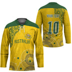 Custom Australia National Football Hockey Jersey Socceroos-Aboriginal Dot Art Heritage Graphic