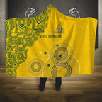 Australia National Football Hooded Blanket Socceroos-Aboriginal Dot Art Heritage Graphic