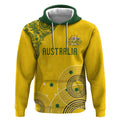 Custom Australia National Football Hoodie Socceroos-Aboriginal Dot Art Heritage Graphic