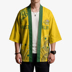 Custom Australia National Football Kimono Socceroos-Aboriginal Dot Art Heritage Graphic