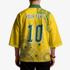 Custom Australia National Football Kimono Socceroos-Aboriginal Dot Art Heritage Graphic