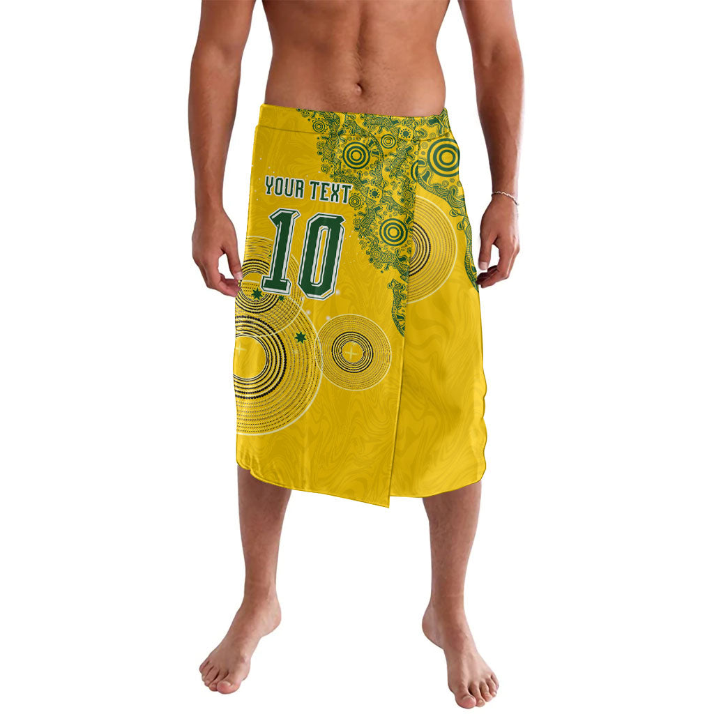 Custom Australia National Football Lavalava Socceroos-Aboriginal Dot Art Heritage Graphic
