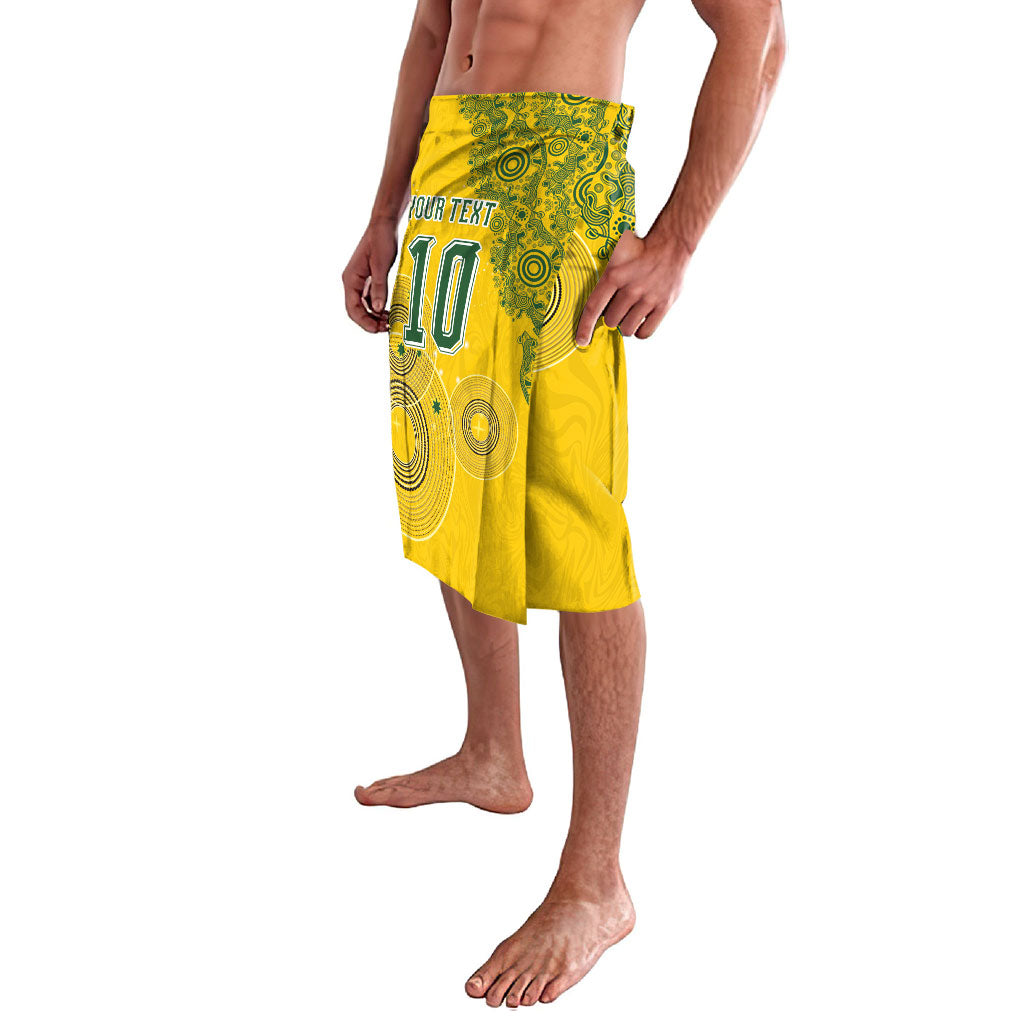 Custom Australia National Football Lavalava Socceroos-Aboriginal Dot Art Heritage Graphic