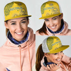 Australia National Football Mesh Trucker Cap Socceroos-Aboriginal Dot Art Heritage Graphic