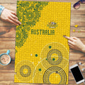 Australia National Football Puzzle Socceroos-Aboriginal Dot Art Heritage Graphic