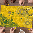 Australia National Football Puzzle Socceroos-Aboriginal Dot Art Heritage Graphic