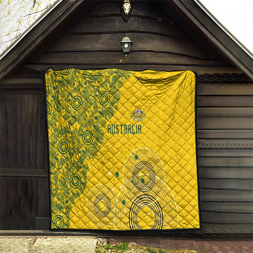 Australia National Football Quilt Socceroos-Aboriginal Dot Art Heritage Graphic