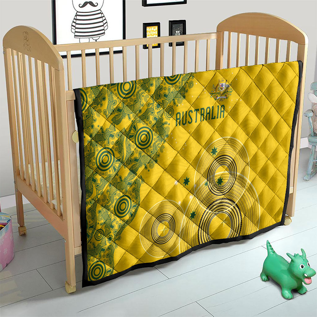 Australia National Football Quilt Socceroos-Aboriginal Dot Art Heritage Graphic