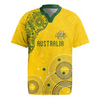 Custom Australia National Football Rugby Jersey Socceroos-Aboriginal Dot Art Heritage Graphic