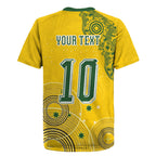 Custom Australia National Football Rugby Jersey Socceroos-Aboriginal Dot Art Heritage Graphic