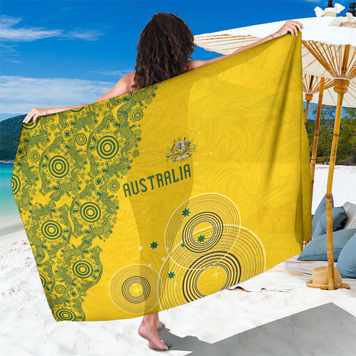 Australia National Football Sarong Socceroos-Aboriginal Dot Art Heritage Graphic