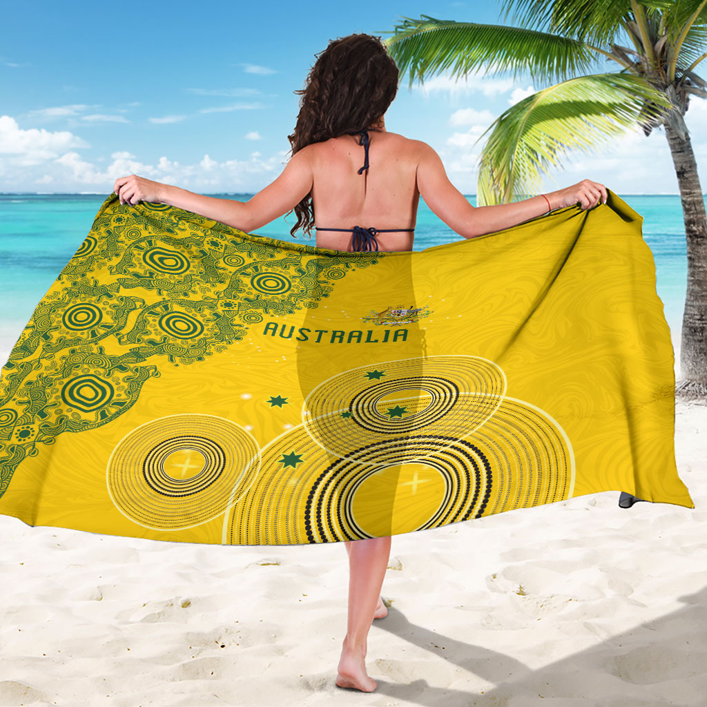 Australia National Football Sarong Socceroos-Aboriginal Dot Art Heritage Graphic