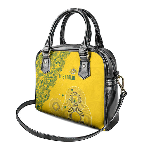 Australia National Football Shoulder Handbag Socceroos-Aboriginal Dot Art Heritage Graphic