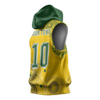 Custom Australia National Football Sleeveless Hoodie Socceroos-Aboriginal Dot Art Heritage Graphic