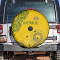 Australia National Football Spare Tire Cover Socceroos-Aboriginal Dot Art Heritage Graphic