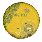 Australia National Football Spare Tire Cover Socceroos-Aboriginal Dot Art Heritage Graphic