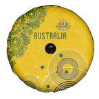 Australia National Football Spare Tire Cover Socceroos-Aboriginal Dot Art Heritage Graphic