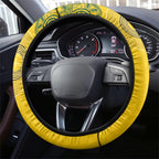Australia National Football Steering Wheel Cover Socceroos-Aboriginal Dot Art Heritage Graphic
