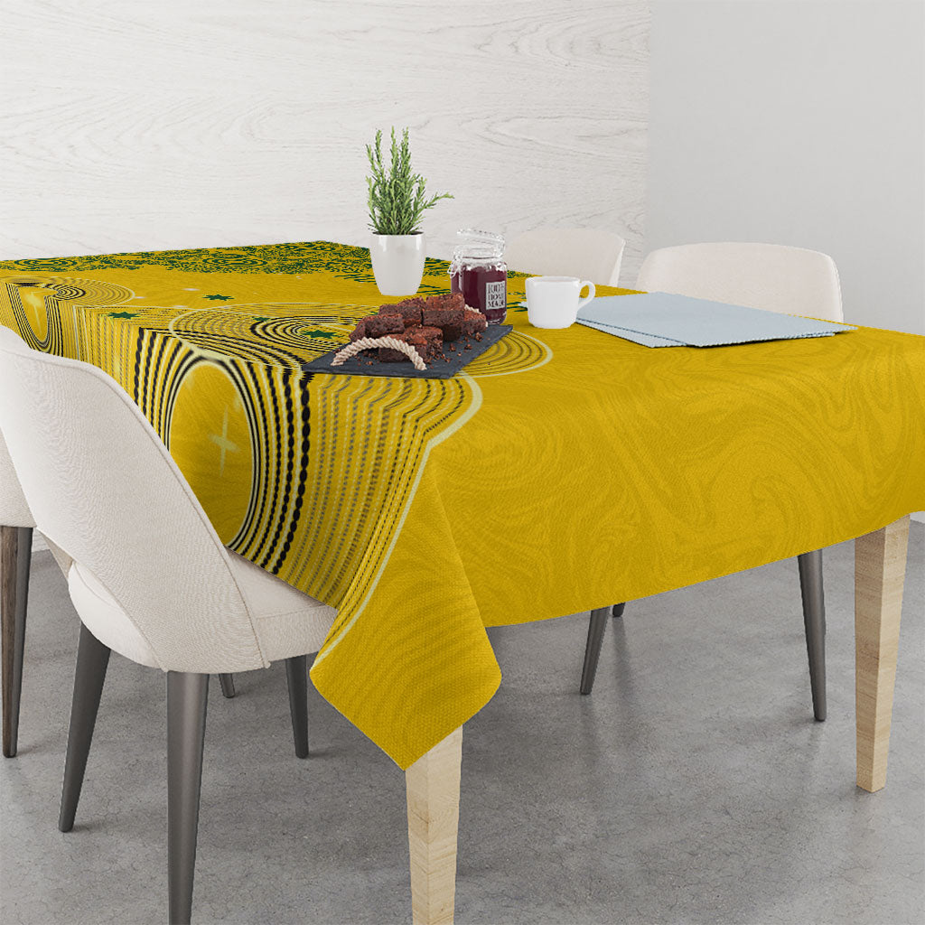 Australia National Football Tablecloth Socceroos-Aboriginal Dot Art Heritage Graphic