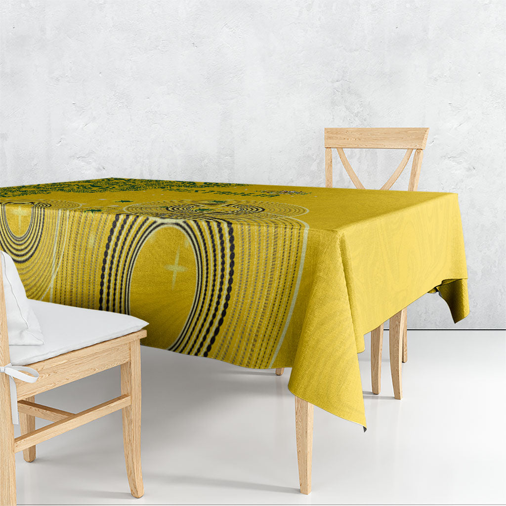 Australia National Football Tablecloth Socceroos-Aboriginal Dot Art Heritage Graphic