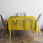 Australia National Football Tablecloth Socceroos-Aboriginal Dot Art Heritage Graphic