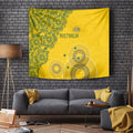 Australia National Football Tapestry Socceroos-Aboriginal Dot Art Heritage Graphic