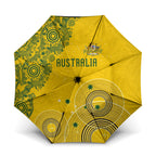 Australia National Football Umbrella Socceroos-Aboriginal Dot Art Heritage Graphic
