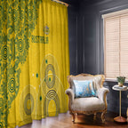 Australia National Football Window Curtain Socceroos-Aboriginal Dot Art Heritage Graphic