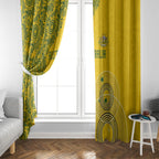 Australia National Football Window Curtain Socceroos-Aboriginal Dot Art Heritage Graphic
