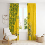 Australia National Football Window Curtain Socceroos-Aboriginal Dot Art Heritage Graphic