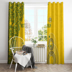 Australia National Football Window Curtain Socceroos-Aboriginal Dot Art Heritage Graphic