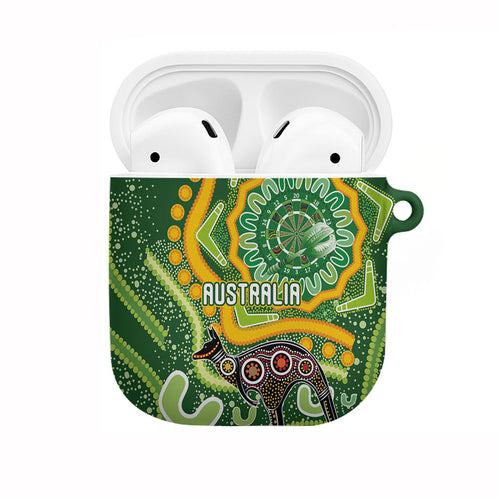 Australia Darts AirPods Case Aboriginal Dot Art Boomerang Indigenous Style Graphic