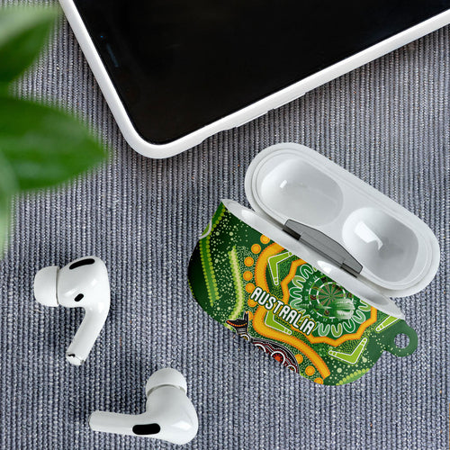 Australia Darts AirPods Case Aboriginal Dot Art Boomerang Indigenous Style Graphic