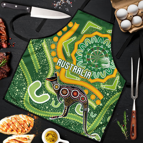 Australia Darts Apron Aboriginal Dot Art Boomerang Indigenous Style Graphic