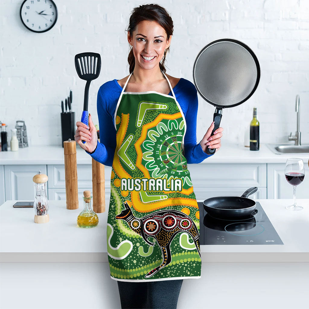 Australia Darts Apron Aboriginal Dot Art Boomerang Indigenous Style Graphic
