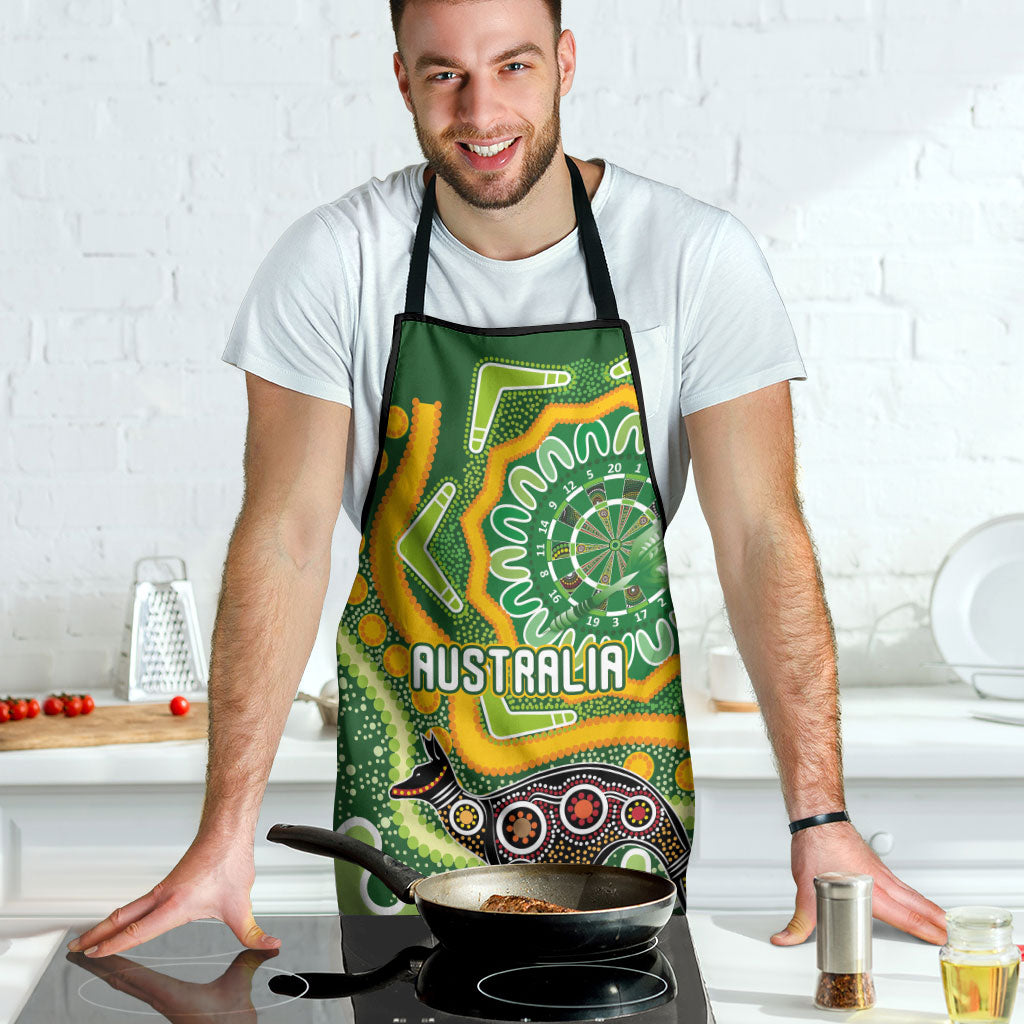 Australia Darts Apron Aboriginal Dot Art Boomerang Indigenous Style Graphic