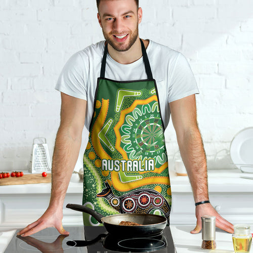 Australia Darts Apron Aboriginal Dot Art Boomerang Indigenous Style Graphic