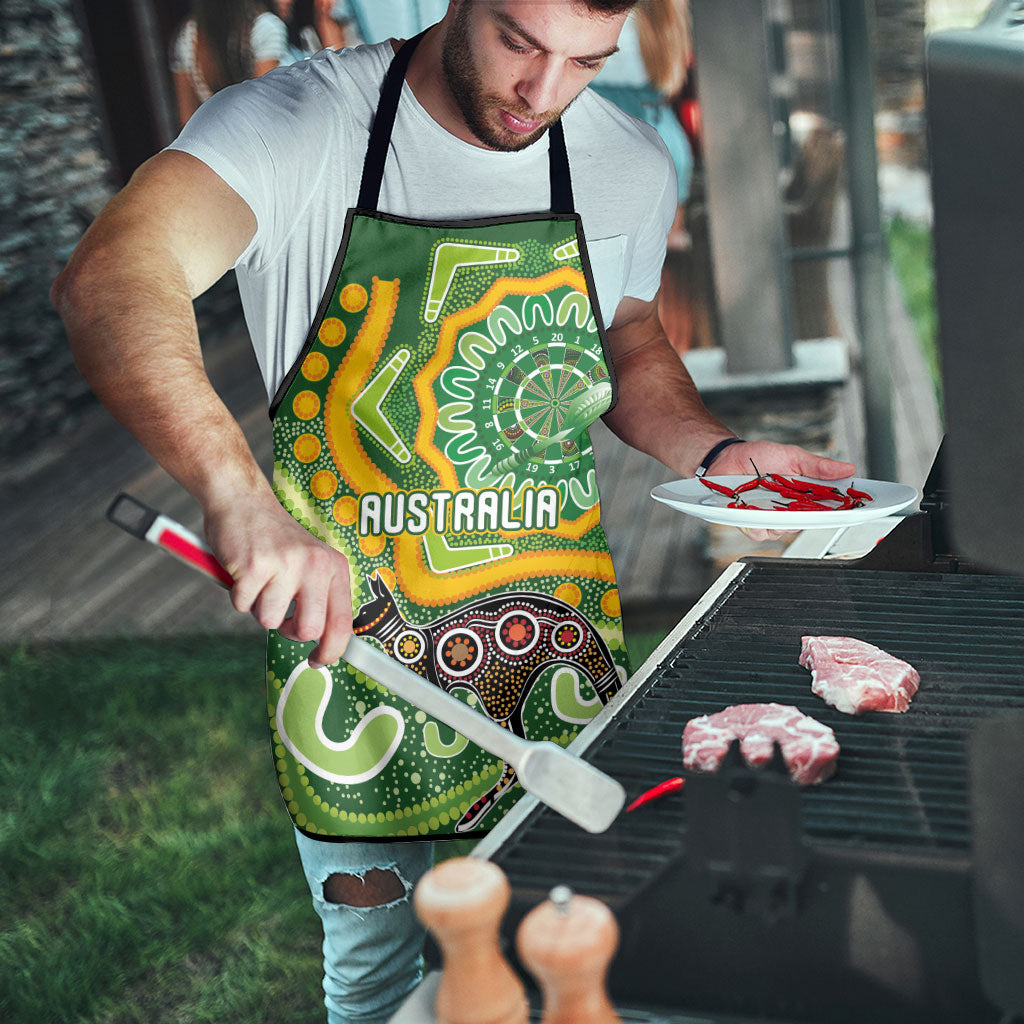 Australia Darts Apron Aboriginal Dot Art Boomerang Indigenous Style Graphic