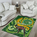 Australia Darts Area Rug Aboriginal Dot Art Boomerang Indigenous Style Graphic