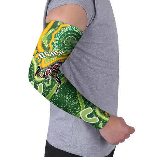Australia Darts Personalised Arm Sleeves Aboriginal Dot Art Boomerang Indigenous Style Graphic